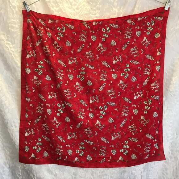 Italian Old Navy Holiday Christmas Scarf Hair Tie - Picture 2 of 8